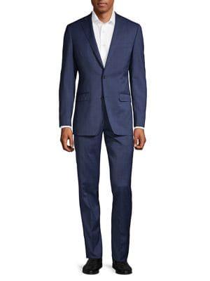 Black Brown Windowpane Check Suit