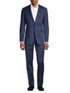 Black Brown Windowpane Check Suit