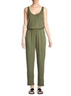 Harlow & Rose Sleeveless Burnout Jumpsuit