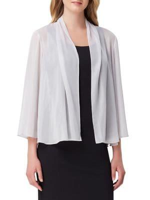 Tahari Arthur S. Levine Draped Sheer Chiffon Shawl