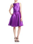 Ml Monique Lhuillier Pleated Fit-and-flare Dress