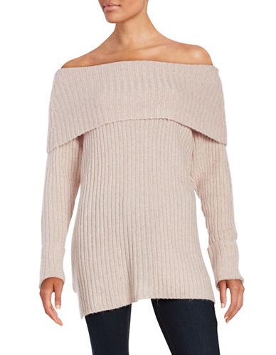 Design Lab Lord & Taylor Off-the-shoulder Ribbed Knit Sweater