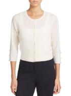 Lord & Taylor Cropped Cashmere Cardigan
