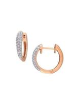 Sonatina 14k Rose Gold & 0.25 Tcw Diamond Hoop Earrings