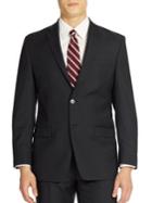 Calvin Klein Hairline-striped Slim-fit Wool Suit Jacket