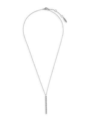 Sole Society Silvertone Linear Pendant Necklace