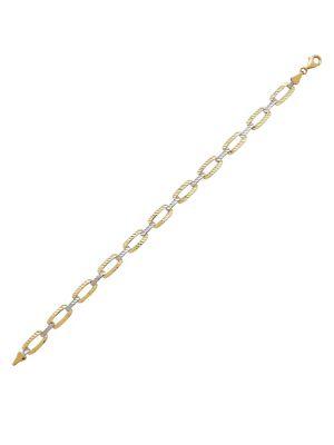 Lord & Taylor 14k Gold Reversible Chain Bracelet
