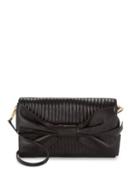 Donna Karan Quilted Leather Flap Clutch
