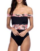 Kenneth Cole Reaction Off-the-shoulder Swimsuit