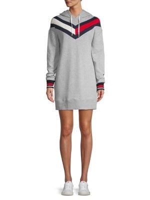 Tommy Hilfiger Performance Striped Hoodie Dress