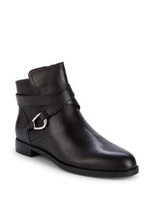 Lauren Ralph Lauren Round Toe Leather Booties