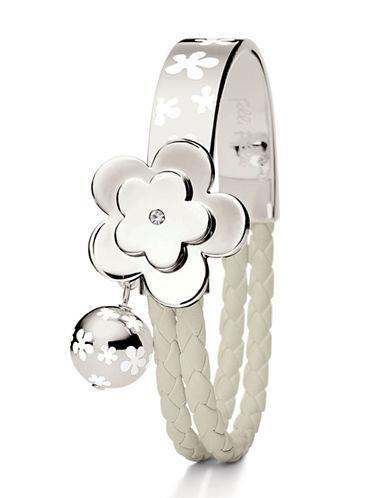 Folli Follie Flowerball Silver And White Bracelet