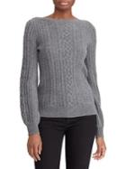 Lauren Ralph Lauren Cable Puff-sleeve Sweater