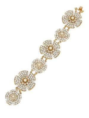 Miriam Haskell Embellished Flower Bracelet