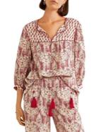 Mango Contrast Print Blouse