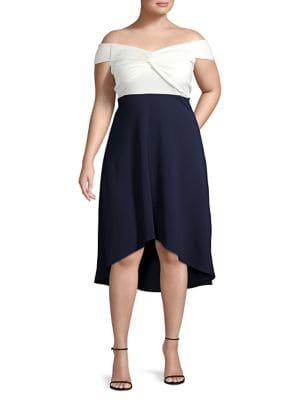 Quiz Curve Plus Knot-front A-line Dress