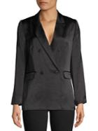 Vince Camuto Petite Double Breasted Satin Jacket