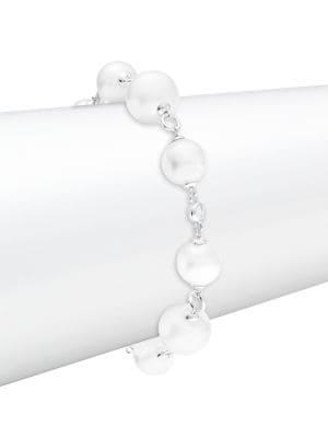 Majorica Sterling Silver, Faux Pearl & Crystal Bracelet