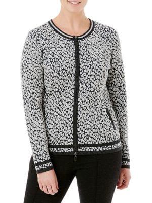 Olsen Comfy Sport Animal Print Cardigan