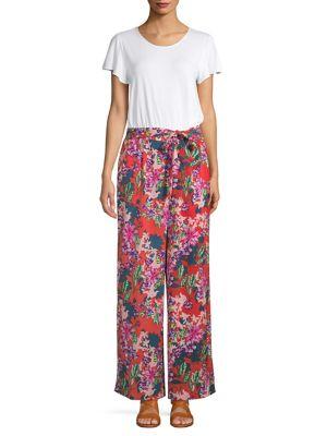 Cupio Floral Short Sleeve Jumpsuit
