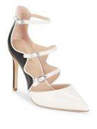 Rachel Zoe Phoenix Two-tone Leather Cutout Pumps