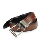 Black Brown Faux Leather Reversible Belt