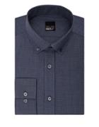 William Rast Microgrid Checkered Long Sleeve Cotton Shirt