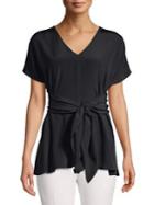 Diane Von Furstenberg Front-tie V-neck Silk Top