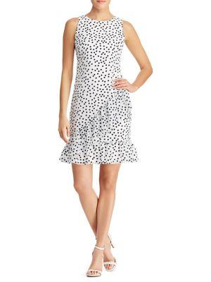 Lauren Ralph Lauren Dot-print Georgette Dress