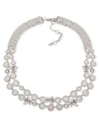 Jenny Packham White Opal And Crystal Two-row Collar Necklace