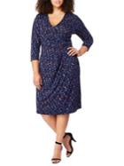 Rebel Wilson X Angels Plus Asymmetric High-low Faux Wrap Dress