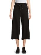 Calvin Klein Performance Floral-embroidered Wide-leg Sweatpants