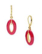 Anne Klein Dual-toned Round Drop Euro Wire Earrings