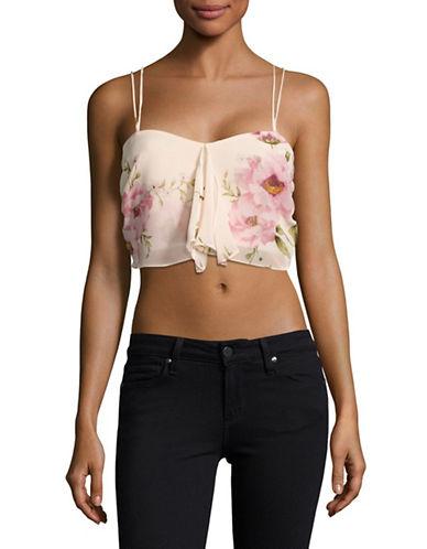 Design Lab Lord & Taylor Floral Cropped Tank