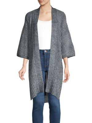 Jones New York Open Front Knit Kimono Cardigan