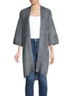 Jones New York Open Front Knit Kimono Cardigan