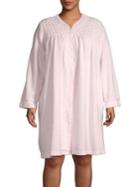 Miss Elaine Plus Embroidered Long-sleeve Night Gown