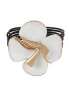 Robert Lee Morris Collection Soft Spoken Crystal Multi-row Leather Bracelet