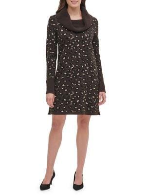 Tommy Hilfiger Leopard-print Sweater Dress