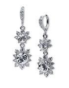 Givenchy Floral Crystal Drop Earrings