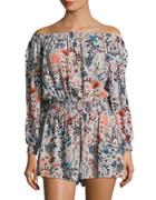 Free People Pretty And Free Off-the-shoulder Floral Romper