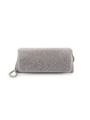La Regale Handbeaded Flap Clutch