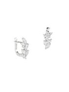 Cz By Kenneth Jay Lane Marquise Round Vine Hoop Earrings