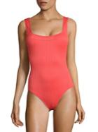 Michael Michael Kors Ribbed One-piece Swimsuit