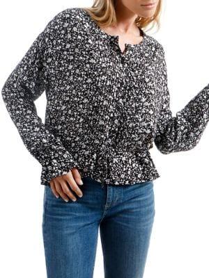 Lucky Brand Floral Long-sleeve Blouse