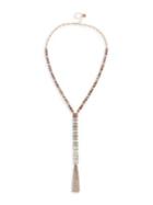 Betsey Johnson Rose Goldtone Fringe Y-shaped Necklace