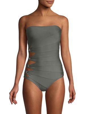 Carmen Marc Valvo One-piece Bandeau Swimsuit