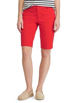 Lauren Ralph Lauren Mid-rise Cotton Blend Shorts