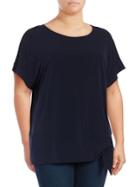 Calvin Klein Plus Short-sleeve Self-tie Top