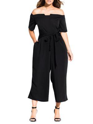City Chic Plus Lush Shoulder Jumpsuit